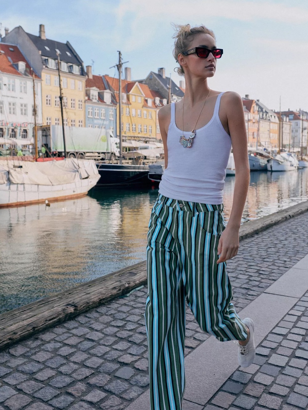 Zara Z1975 STRIPED BARREL JEANS - Picture 5 of 11